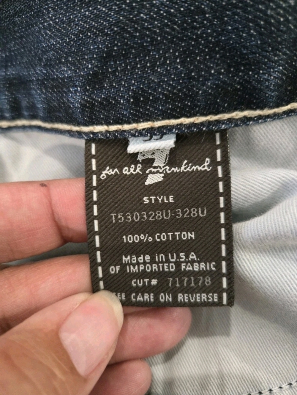 Seven For All Mankind A Pocket Boot Jeans Womens 33 Dark Wash USA - Picture 4 of 13